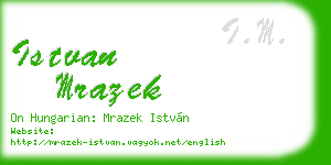 istvan mrazek business card